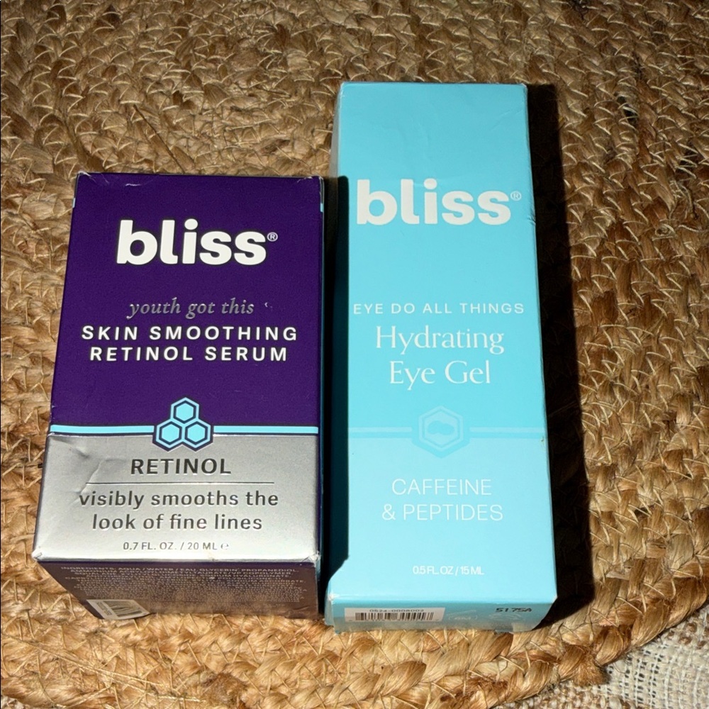 Bliss Purple Retinol Serum & Aqua Blue Hydrating Eye Gel Duo